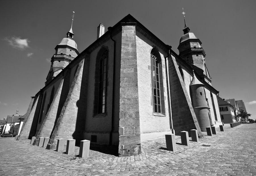 Die Evangelische Stadtkirche in Freudenstadt im Schwarzwald